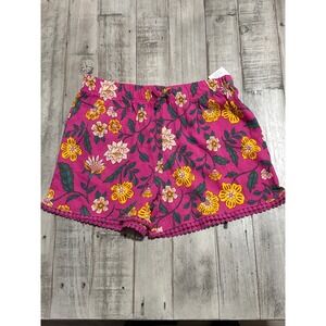 Carters Kid Girls Pink Floral Pom Pom Trim Shorts Size 12 GCL15230-IGP
